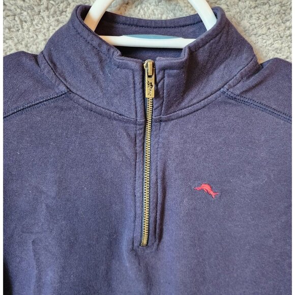 Tommy Bahama Navy Blue Quarter Zip Pullover Sweatshirt Youth Size Large (10/12) - Picture 2 of 12
